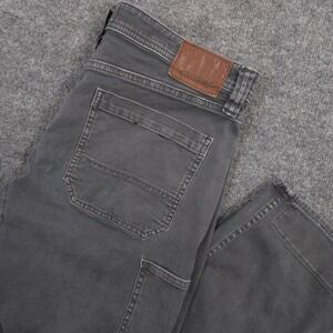 Revtown Work Jeans Mens *34X34 Gray Automatic Canvas Reinforced Cuffs Gusset